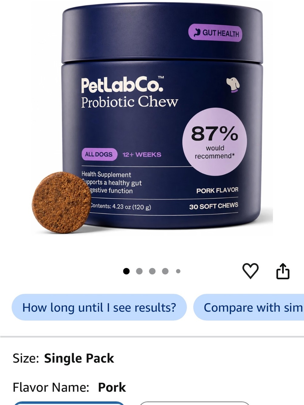 PetLabCo. Probiotic Chew for Dogs - $30 for 2. - Picture 7 of 7